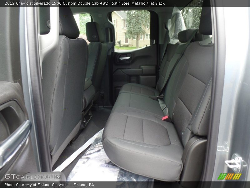 Satin Steel Metallic / Jet Black 2019 Chevrolet Silverado 1500 Custom Double Cab 4WD