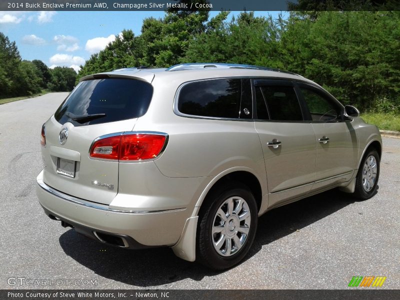 Champagne Silver Metallic / Cocoa 2014 Buick Enclave Premium AWD