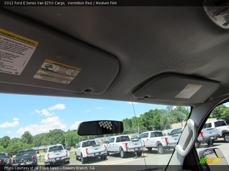 Vermillion Red / Medium Flint 2013 Ford E Series Van E250 Cargo
