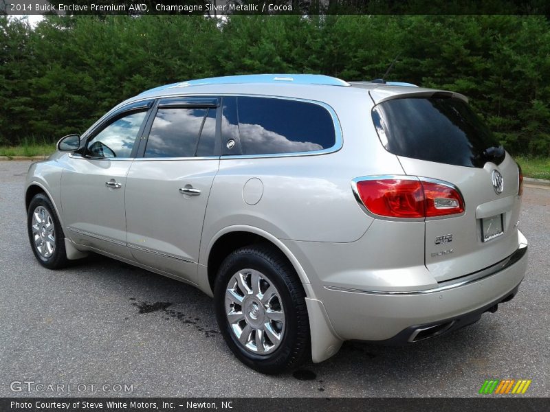 Champagne Silver Metallic / Cocoa 2014 Buick Enclave Premium AWD