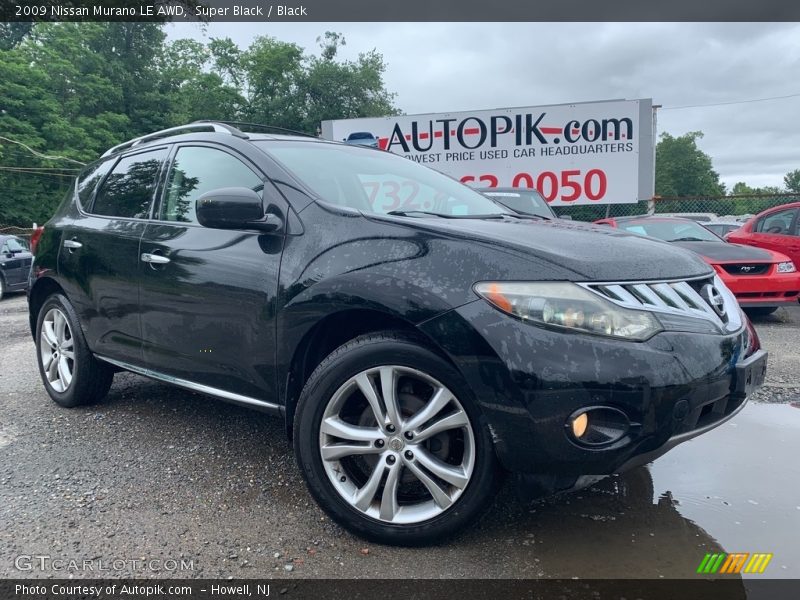 Super Black / Black 2009 Nissan Murano LE AWD