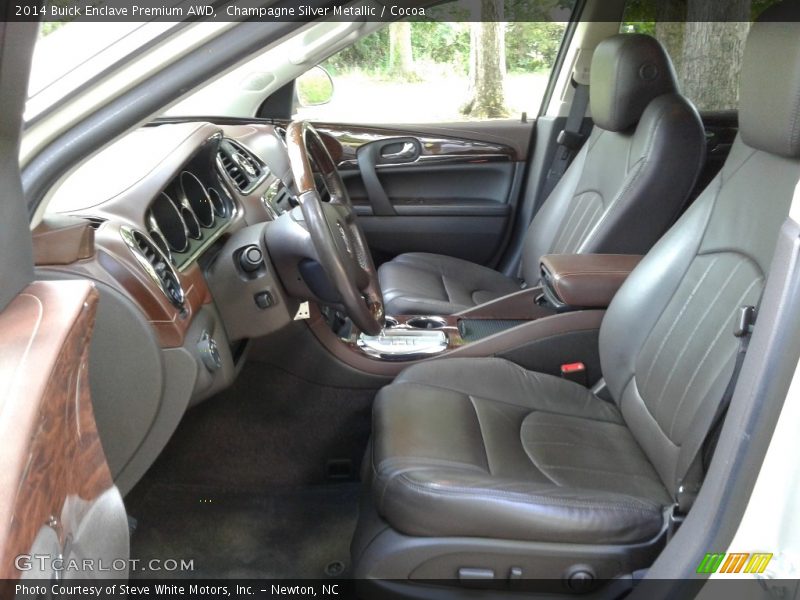 Champagne Silver Metallic / Cocoa 2014 Buick Enclave Premium AWD