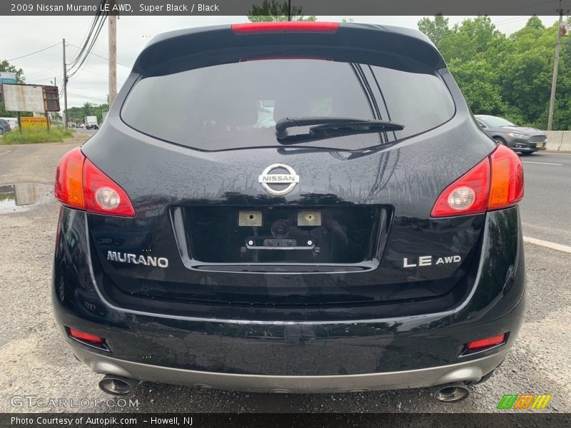 Super Black / Black 2009 Nissan Murano LE AWD