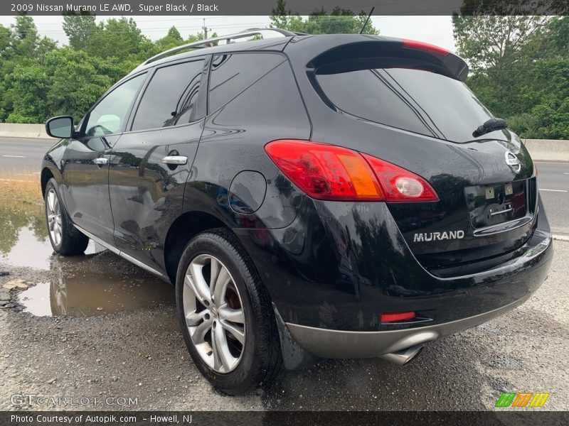 Super Black / Black 2009 Nissan Murano LE AWD