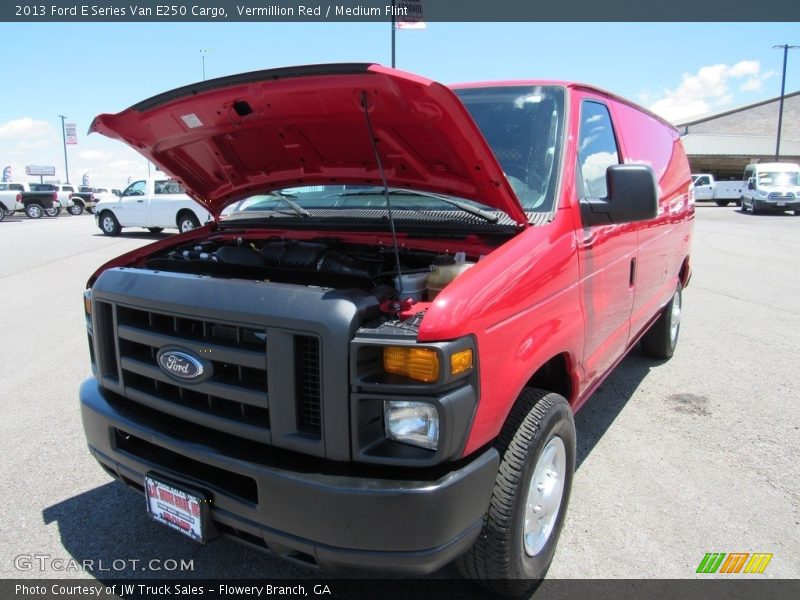 Vermillion Red / Medium Flint 2013 Ford E Series Van E250 Cargo