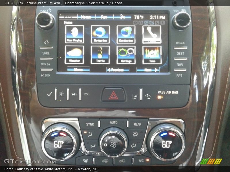 Champagne Silver Metallic / Cocoa 2014 Buick Enclave Premium AWD