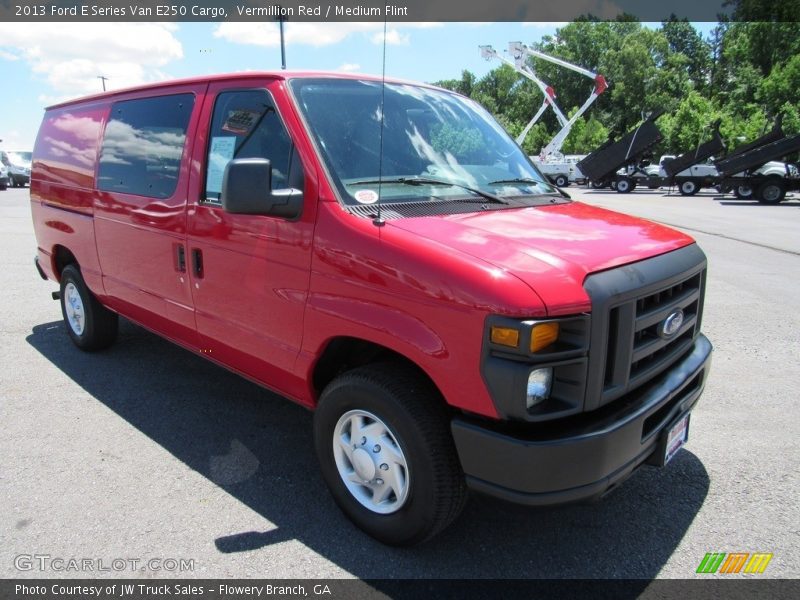 Vermillion Red / Medium Flint 2013 Ford E Series Van E250 Cargo