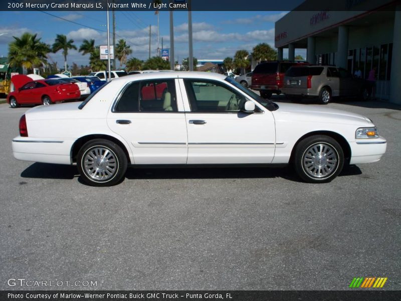 Vibrant White / Light Camel 2006 Mercury Grand Marquis LS
