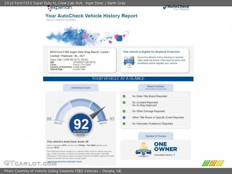 Ingot Silver / Earth Gray 2019 Ford F350 Super Duty XL Crew Cab 4x4