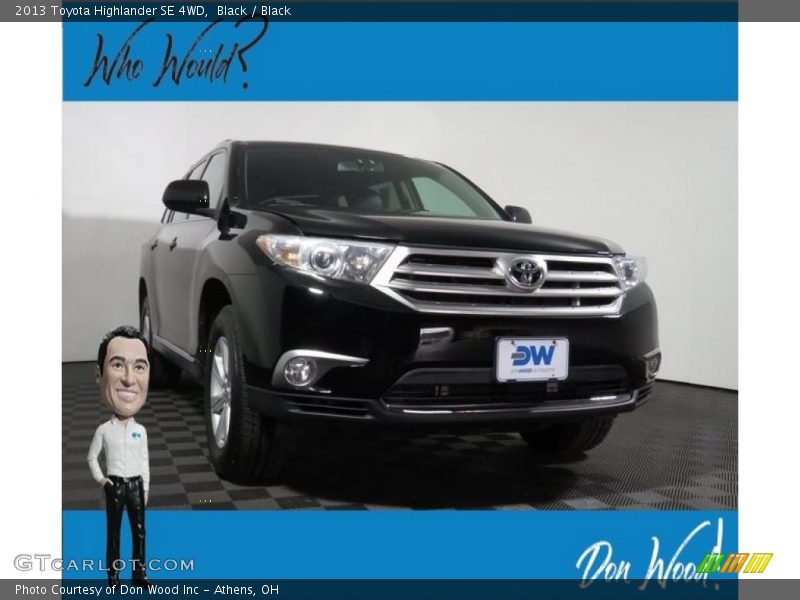 Black / Black 2013 Toyota Highlander SE 4WD