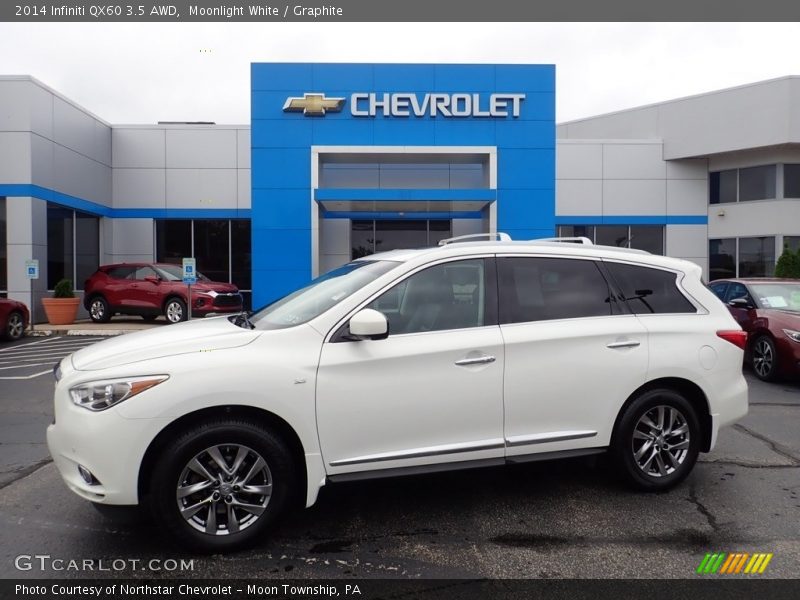Moonlight White / Graphite 2014 Infiniti QX60 3.5 AWD