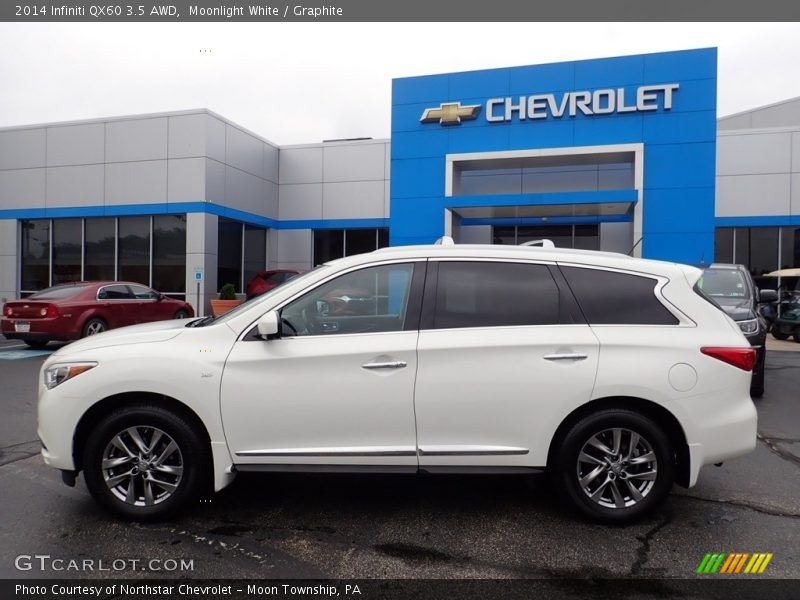 Moonlight White / Graphite 2014 Infiniti QX60 3.5 AWD
