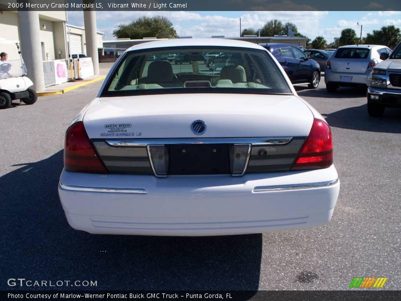 Vibrant White / Light Camel 2006 Mercury Grand Marquis LS