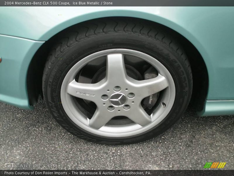 Ice Blue Metallic / Stone 2004 Mercedes-Benz CLK 500 Coupe