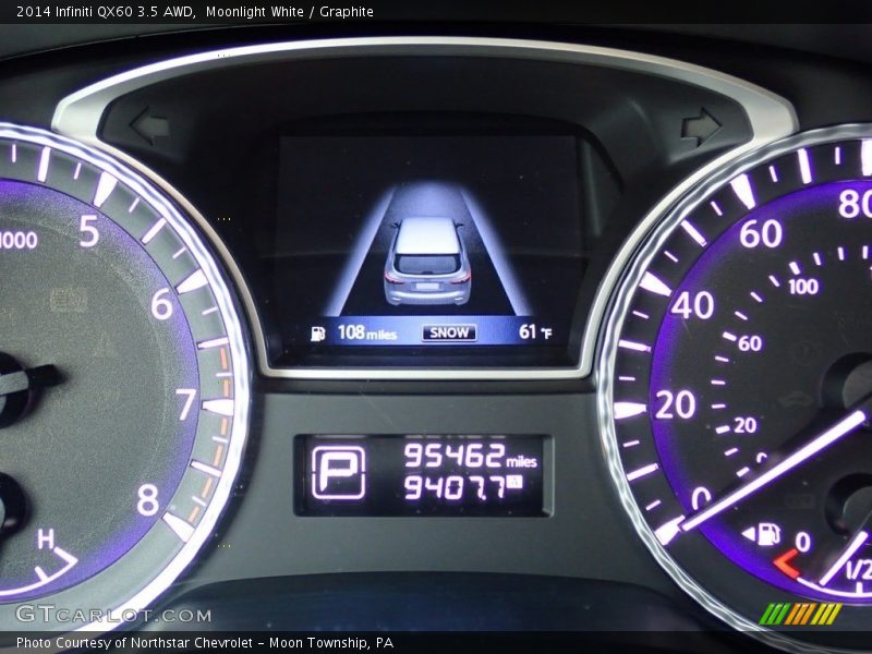 Moonlight White / Graphite 2014 Infiniti QX60 3.5 AWD