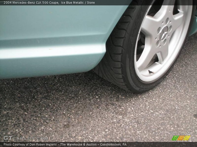 Ice Blue Metallic / Stone 2004 Mercedes-Benz CLK 500 Coupe