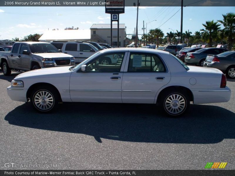 Vibrant White / Light Camel 2006 Mercury Grand Marquis LS