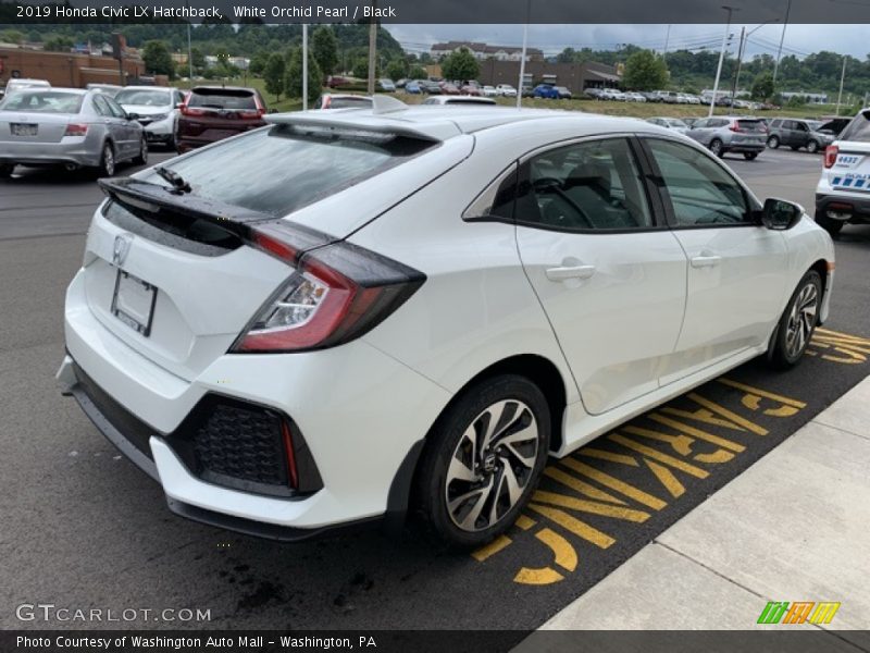 White Orchid Pearl / Black 2019 Honda Civic LX Hatchback