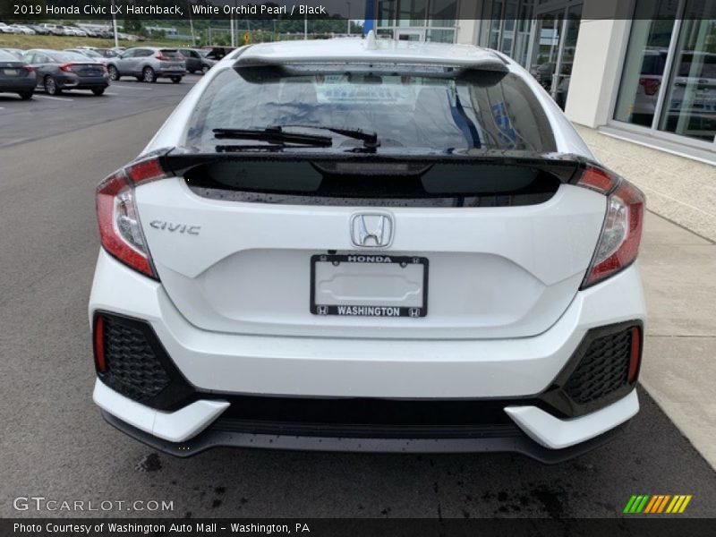 White Orchid Pearl / Black 2019 Honda Civic LX Hatchback