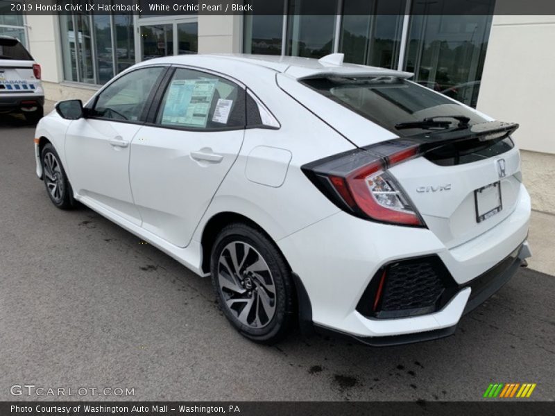 White Orchid Pearl / Black 2019 Honda Civic LX Hatchback