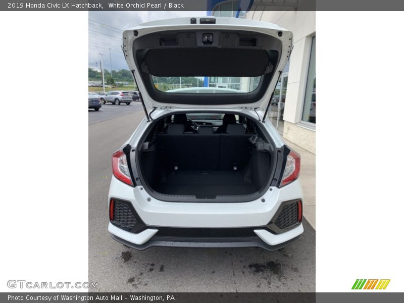 White Orchid Pearl / Black 2019 Honda Civic LX Hatchback