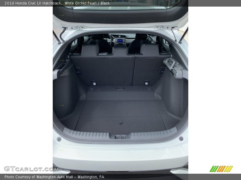 White Orchid Pearl / Black 2019 Honda Civic LX Hatchback