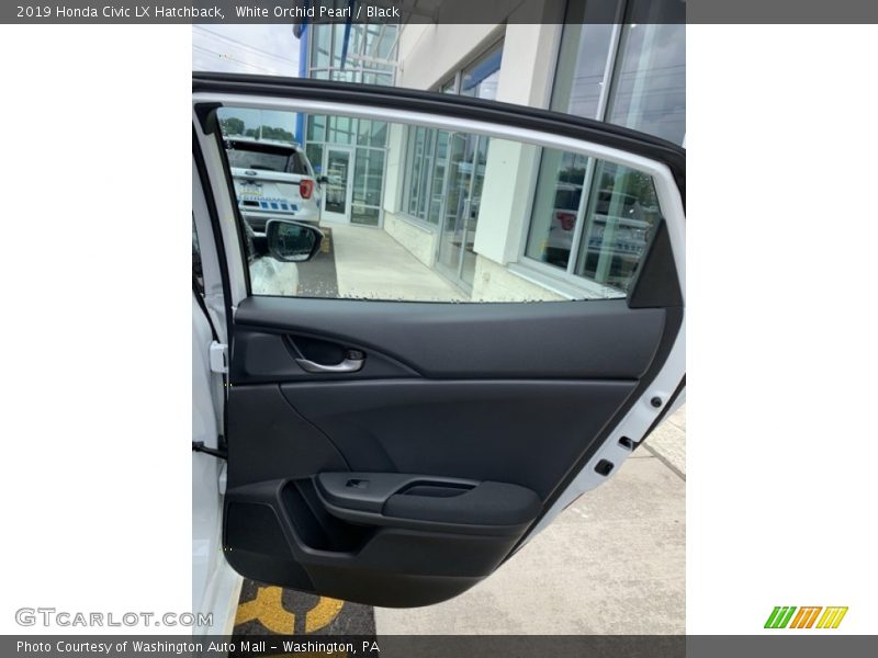 White Orchid Pearl / Black 2019 Honda Civic LX Hatchback