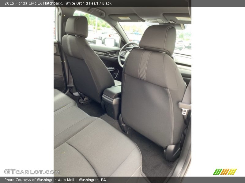 White Orchid Pearl / Black 2019 Honda Civic LX Hatchback