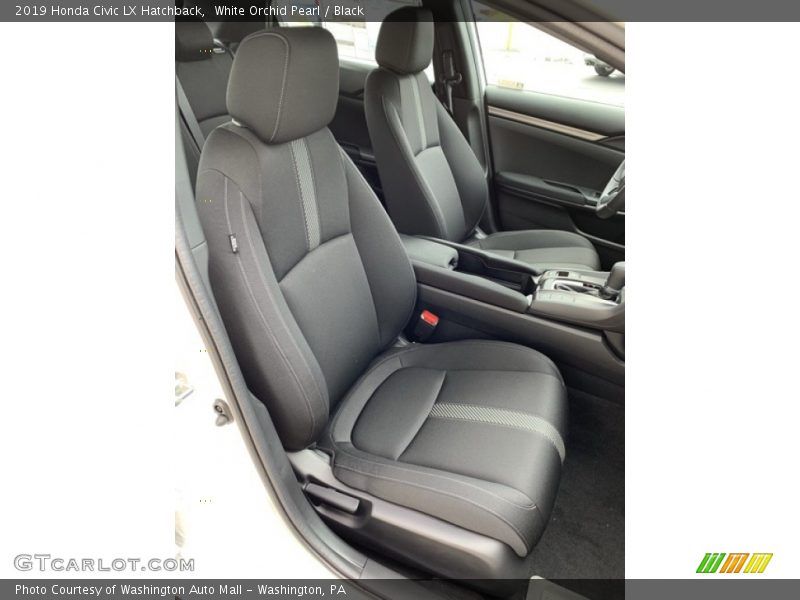 White Orchid Pearl / Black 2019 Honda Civic LX Hatchback