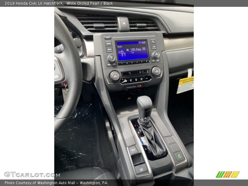 White Orchid Pearl / Black 2019 Honda Civic LX Hatchback
