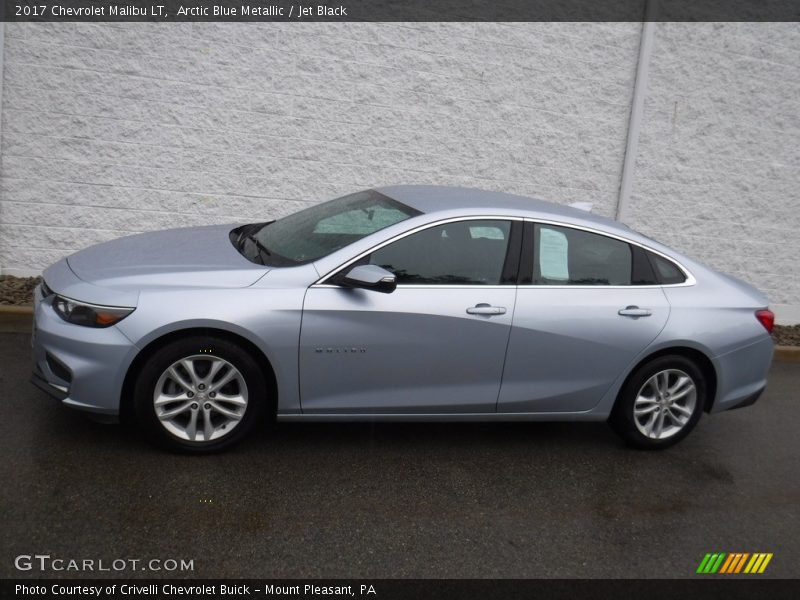 Arctic Blue Metallic / Jet Black 2017 Chevrolet Malibu LT