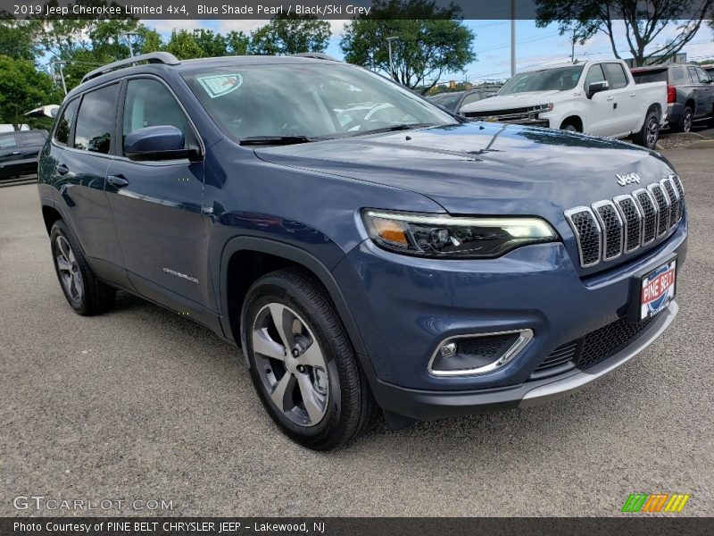 Blue Shade Pearl / Black/Ski Grey 2019 Jeep Cherokee Limited 4x4