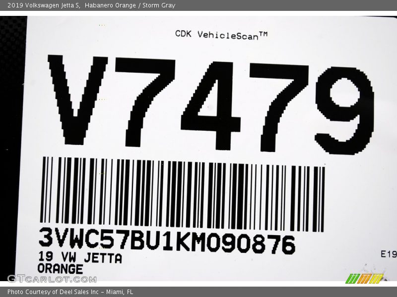 Habanero Orange / Storm Gray 2019 Volkswagen Jetta S
