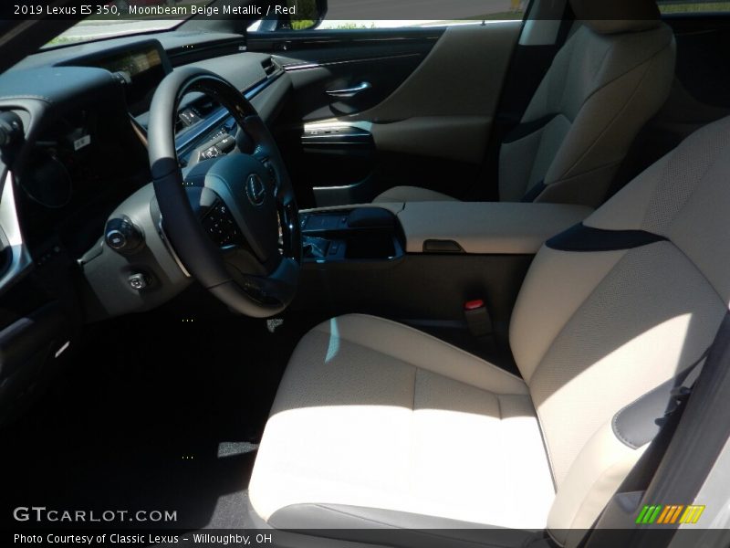 Moonbeam Beige Metallic / Red 2019 Lexus ES 350