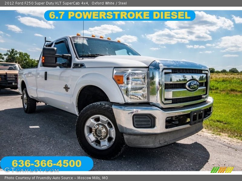 Oxford White / Steel 2012 Ford F250 Super Duty XLT SuperCab 4x4