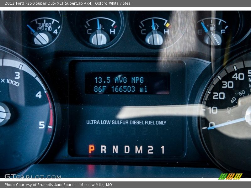 Oxford White / Steel 2012 Ford F250 Super Duty XLT SuperCab 4x4