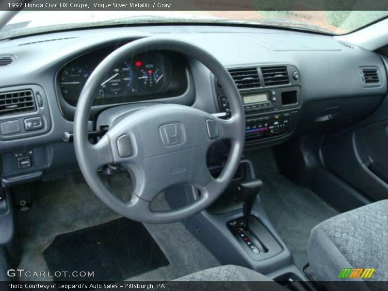 Vogue Silver Metallic / Gray 1997 Honda Civic HX Coupe