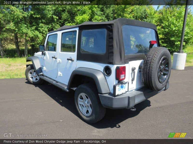 Bright White / Black 2015 Jeep Wrangler Unlimited Sport 4x4