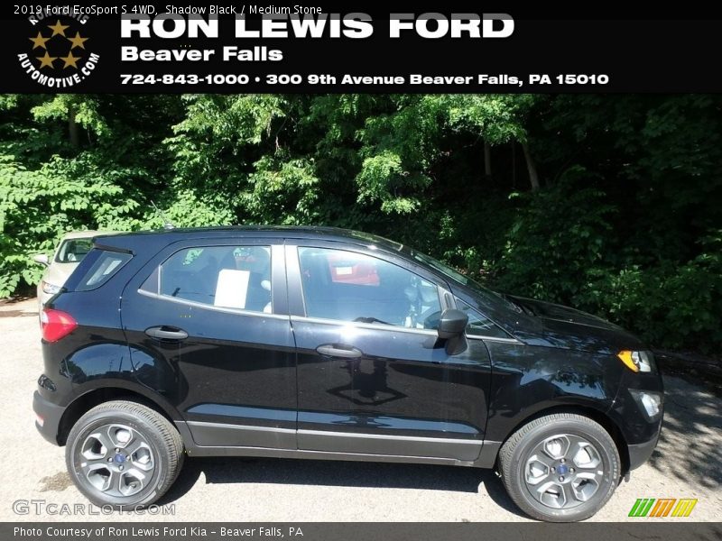 Shadow Black / Medium Stone 2019 Ford EcoSport S 4WD