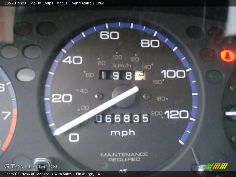 Vogue Silver Metallic / Gray 1997 Honda Civic HX Coupe