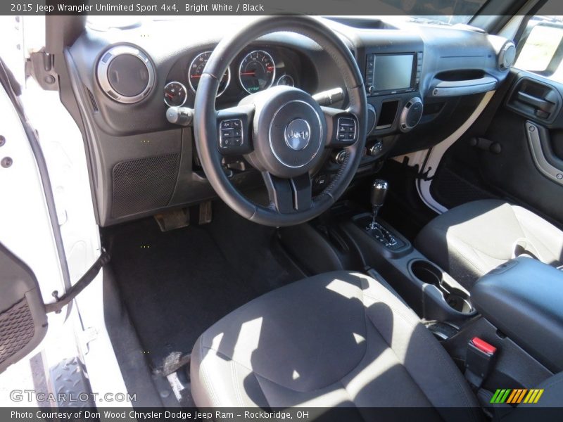 Bright White / Black 2015 Jeep Wrangler Unlimited Sport 4x4