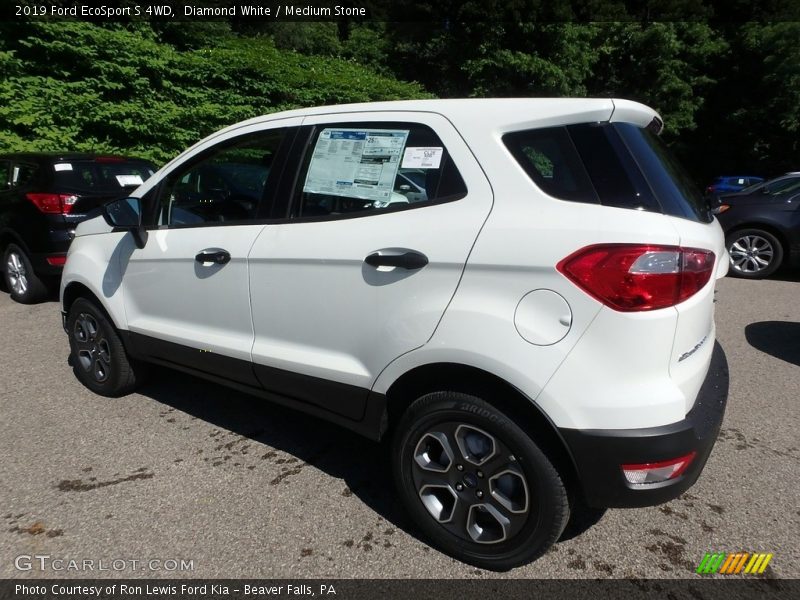 Diamond White / Medium Stone 2019 Ford EcoSport S 4WD