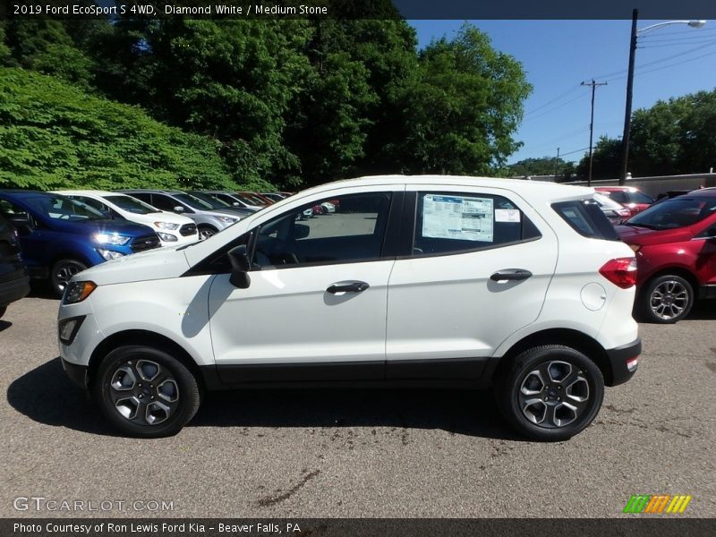 Diamond White / Medium Stone 2019 Ford EcoSport S 4WD