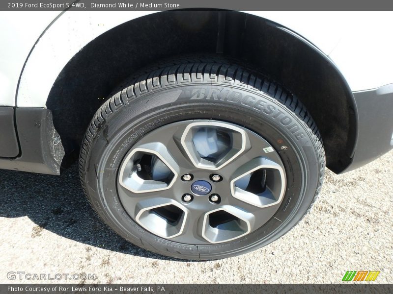 Diamond White / Medium Stone 2019 Ford EcoSport S 4WD