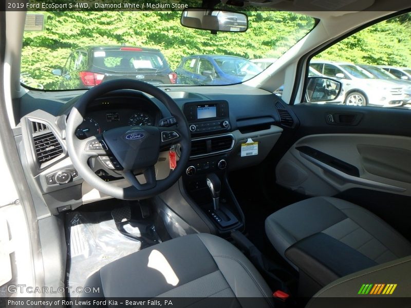 Diamond White / Medium Stone 2019 Ford EcoSport S 4WD