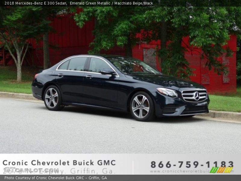 Emerald Green Metallic / Macchiato Beige/Black 2018 Mercedes-Benz E 300 Sedan