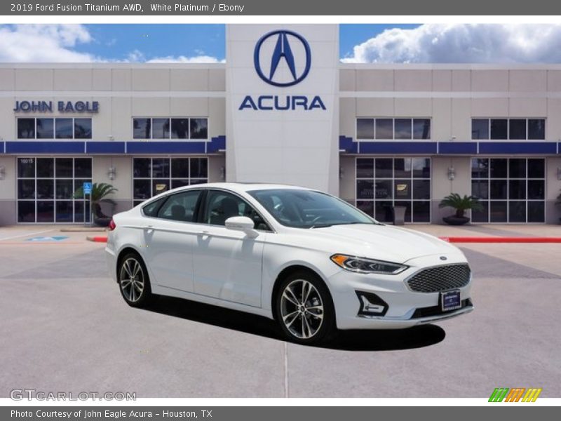 White Platinum / Ebony 2019 Ford Fusion Titanium AWD