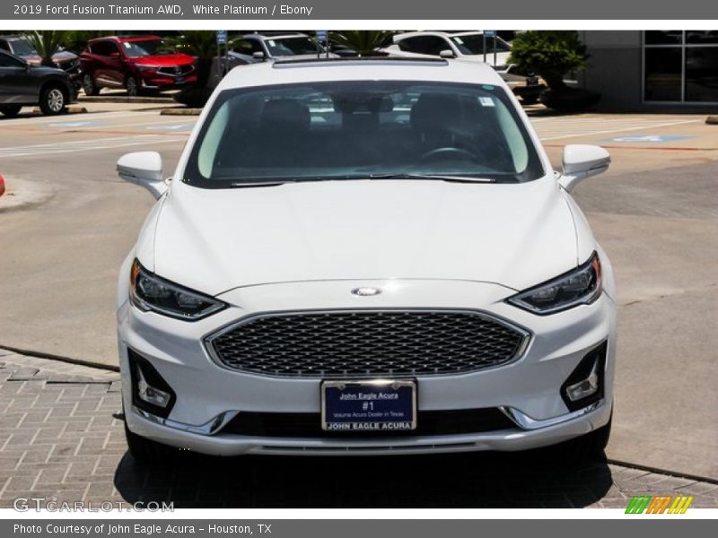 White Platinum / Ebony 2019 Ford Fusion Titanium AWD