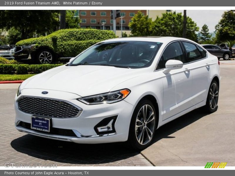 White Platinum / Ebony 2019 Ford Fusion Titanium AWD