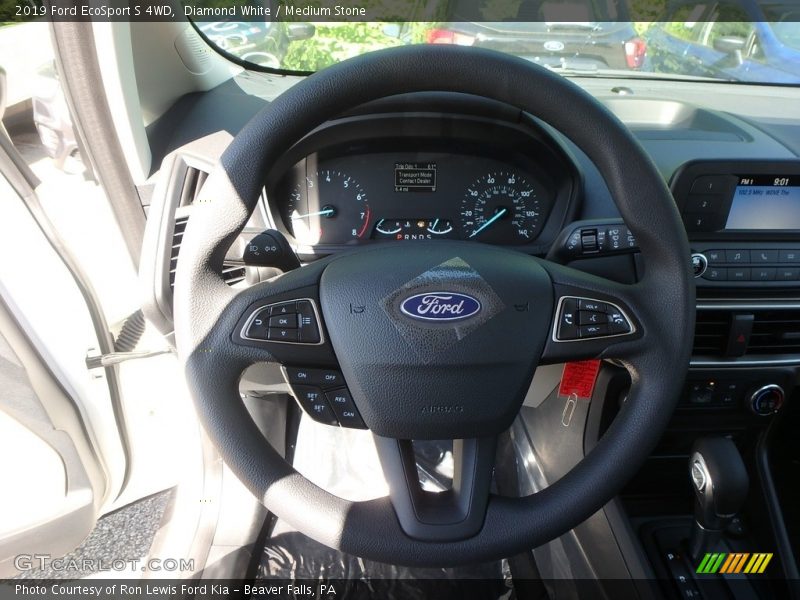 Diamond White / Medium Stone 2019 Ford EcoSport S 4WD